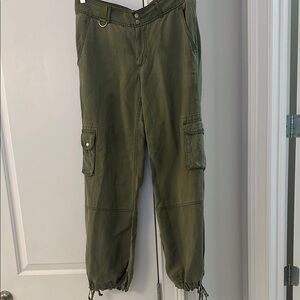 Anthropologie army green cargo/jogger/utility pants